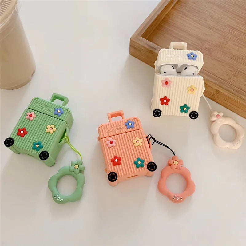 Flip-type silicone protective cover for Apple AirPods 1st and 2nd generation charging cases