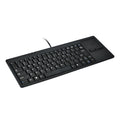 MC-818 wired USB touchpad keyboard ultra-thin 82 keys black with wrist rest and built-in HUB