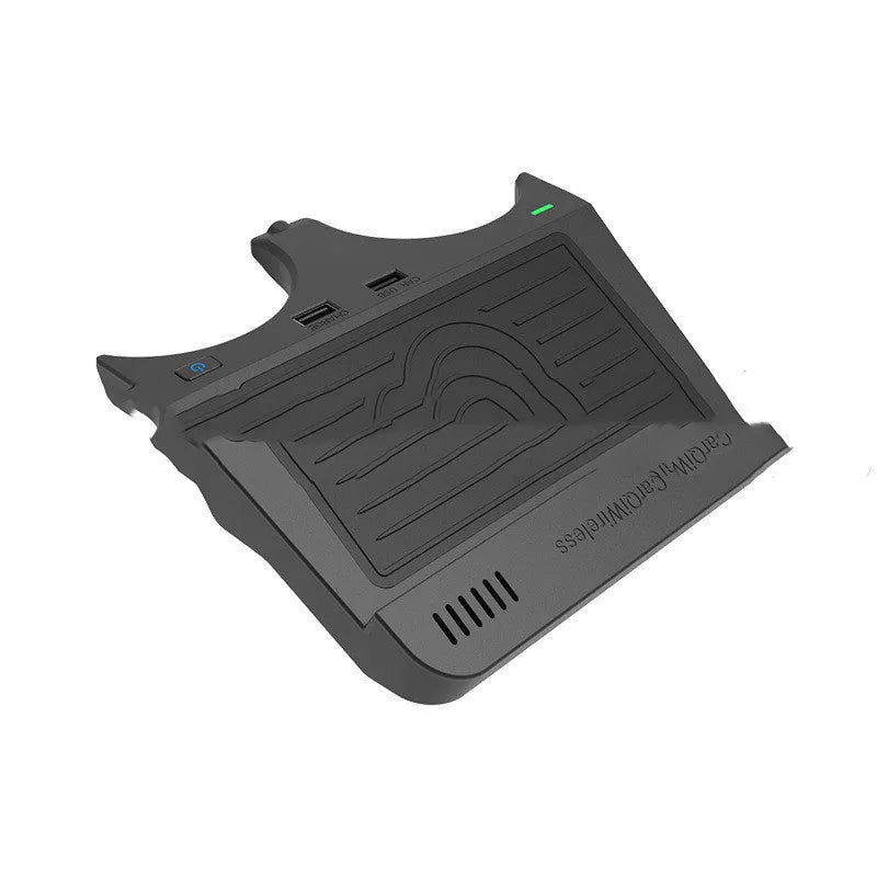 Car Qi wireless charger 10W with three-coil design for BMW models, ABS and PC construction