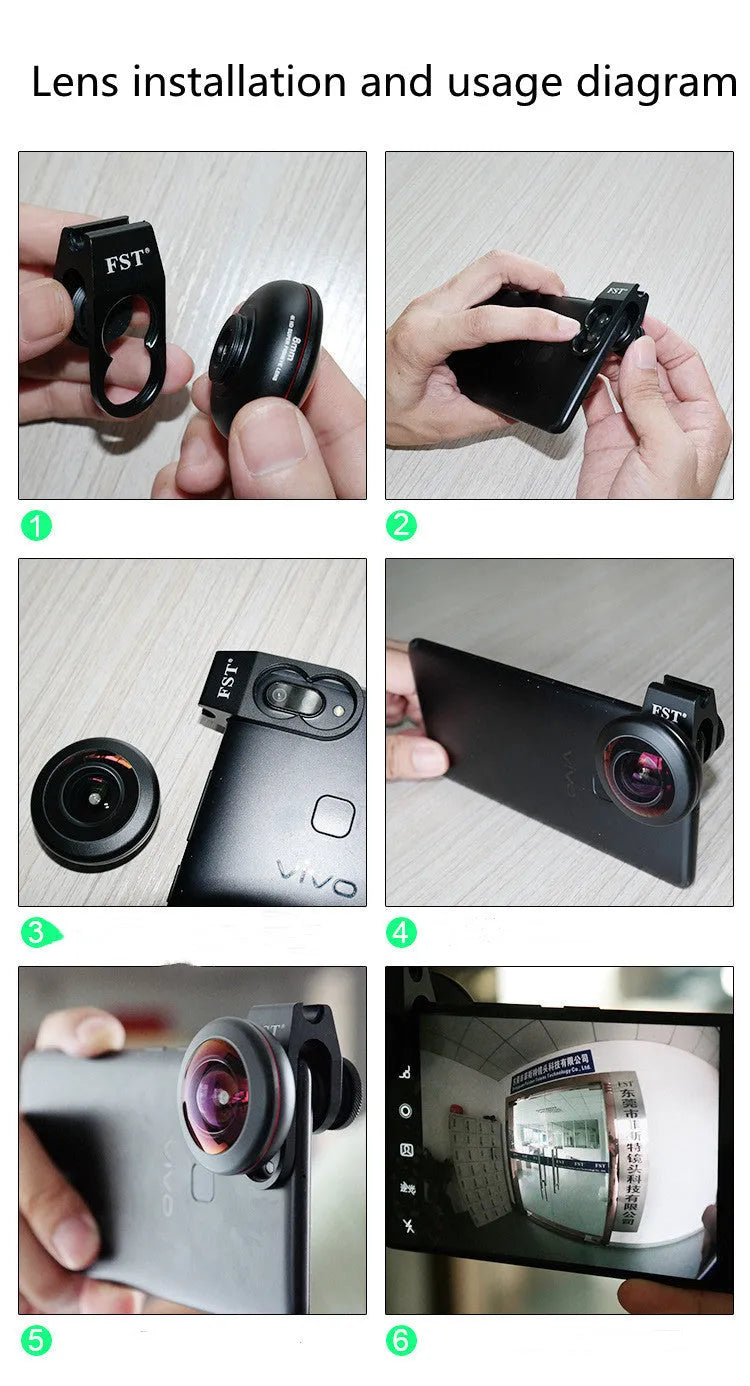 Mobile phone external lens kit with independent wide-angle, macro, fisheye and portrait lenses