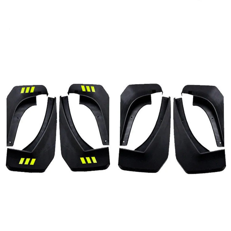 Black stainless steel mudguard set of four pieces compatible with Apple Rimachi Junyi modified parts