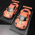 Unpainted pink resin Porsche supercar body shell 1:64 scale with display box