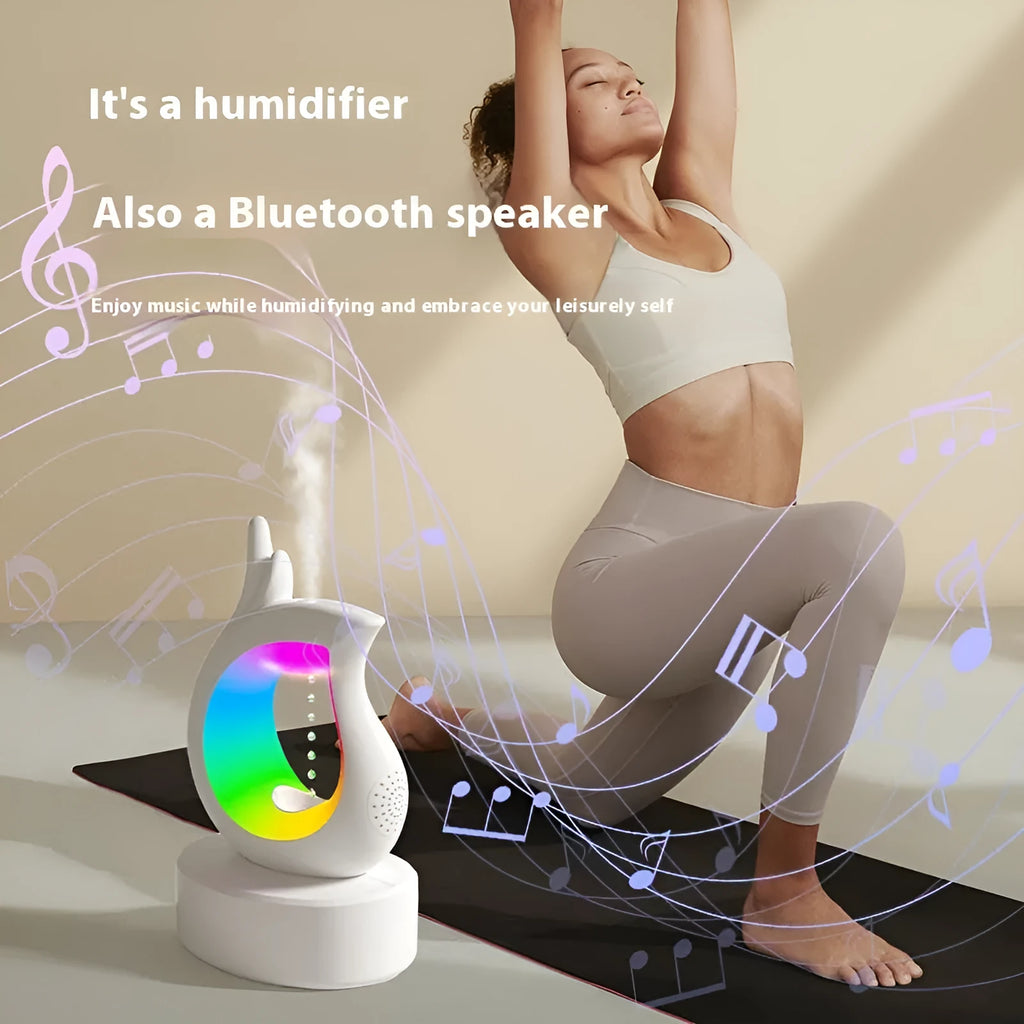 Anti-gravity aroma diffuser in Orchid style with USB power, voice control, and large mist output on a table