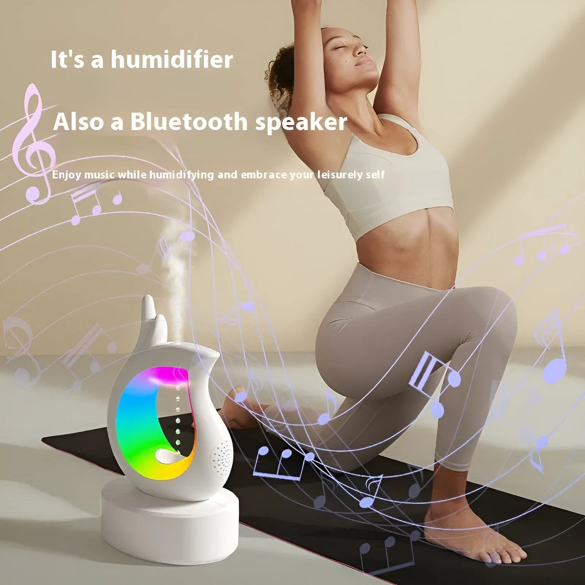Anti-gravity aroma diffuser in Orchid style with USB power, voice control, and large mist output on a table