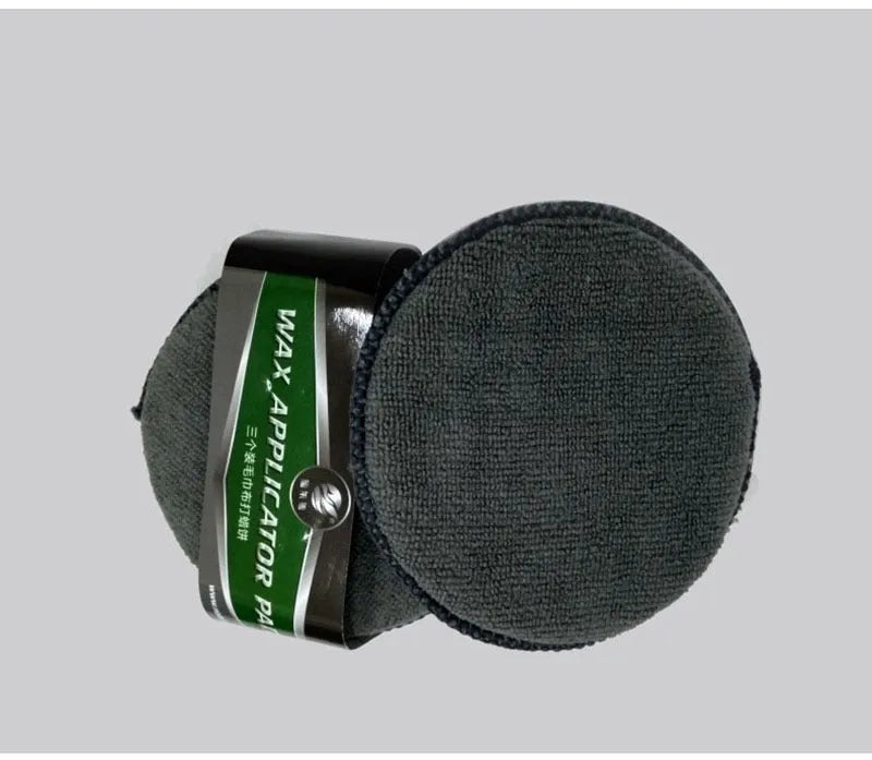 9-piece car wash kit with tire brush, wool glove, sponge block, two 280G/M2 towels, waffle cloth and three waxing cakes