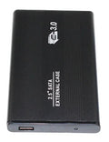 Black metal USB 3.0 hard disk enclosure for 2.5 inch SATA HDD or SSD