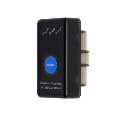 ELM327 Bluetooth OBD-II car fault detector, black, 43mm x 25mm x 23mm, engine diagnostic scanner