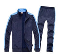 Children's football training suit in polyester, front view showing top and trousers, available in multiple colours and sizes from 3XS to 4XL