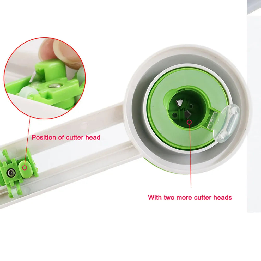 Green or orange plastic round cutter paper knife for cutting A3 size paper in office and school settings