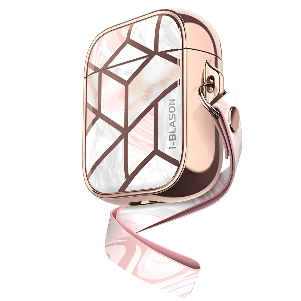i-Blason protective TPU case for AirPods 1/2 in black with anti-lost leather hand strap