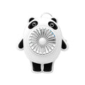 Plastic USB charging mute small fan with cute cartoon design and optional keychain