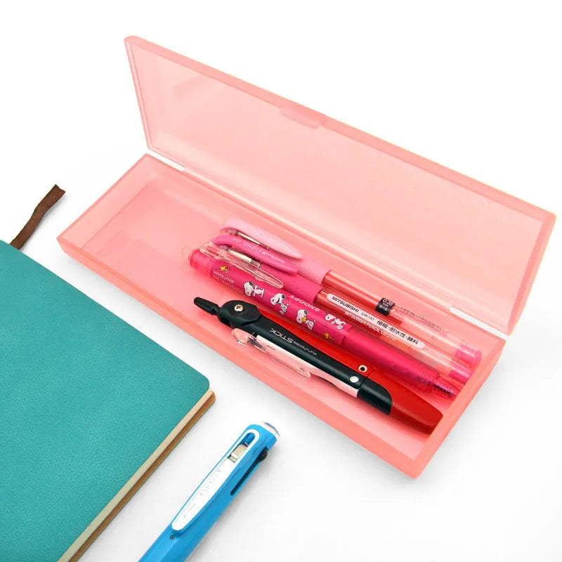 Automatic pen with protective compass cover in blue, pink, gold, grey, and red colours showing 122mm compact design