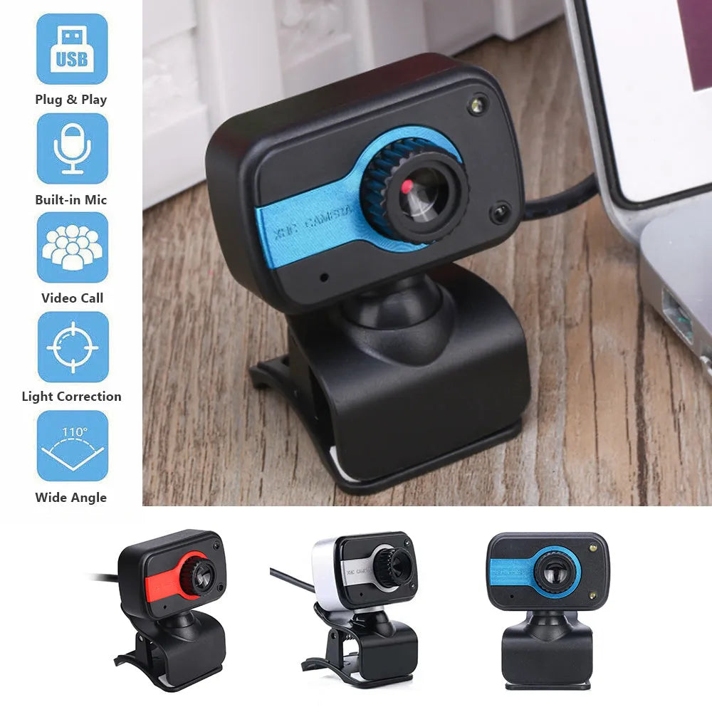 Mini driverless video camera in blue, red or white with 360-degree rotation function