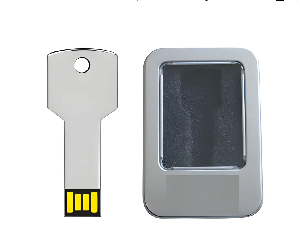 Metal USB flash drive with custom printed logo and options from 1GB to 64GB