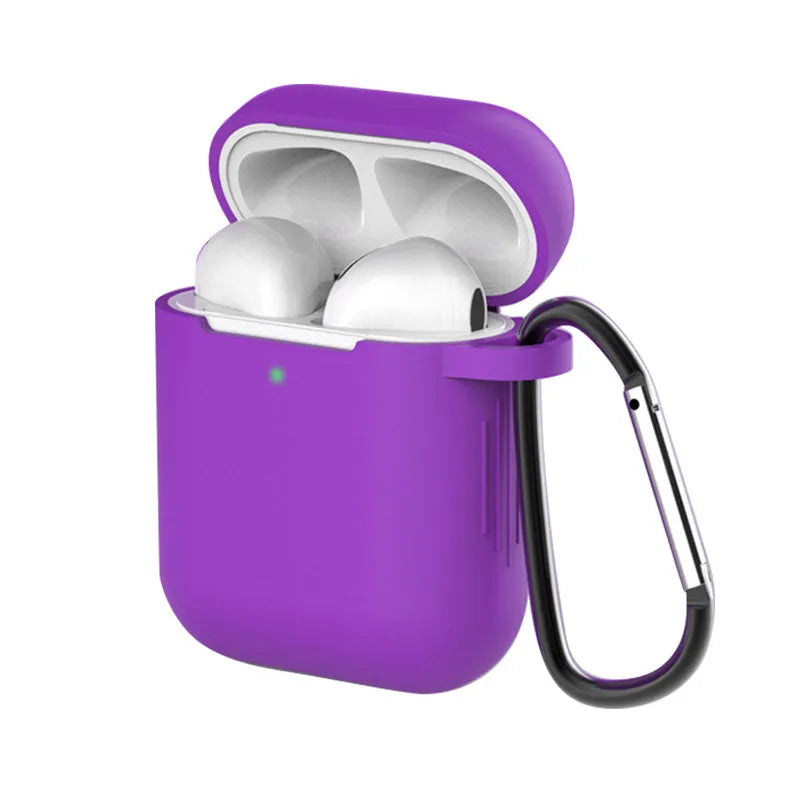 Silicone protective cover for Apple AirPods 1 and 2 wireless charging case in various colours
