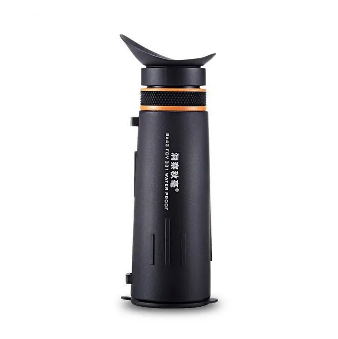 Compact 8x monocular telescope for concerts with 18mm exit distance and 5.2mm outlet diameter, ideal for live event viewing