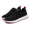 Men's Malcom low-top sneaker with mesh fabric upper and MD sole in black, grey, and white