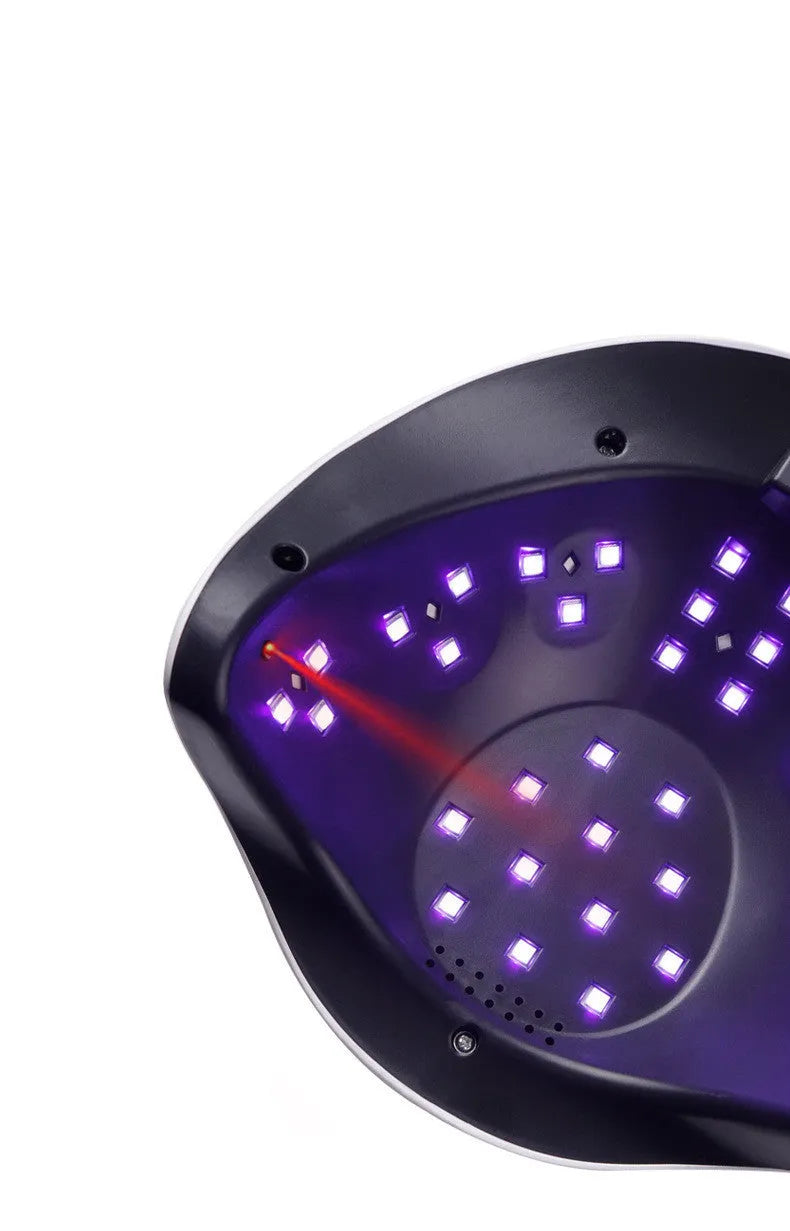 White ABS phototherapy nail dryer with 120W induction system, 230x180x110mm, on a clean background