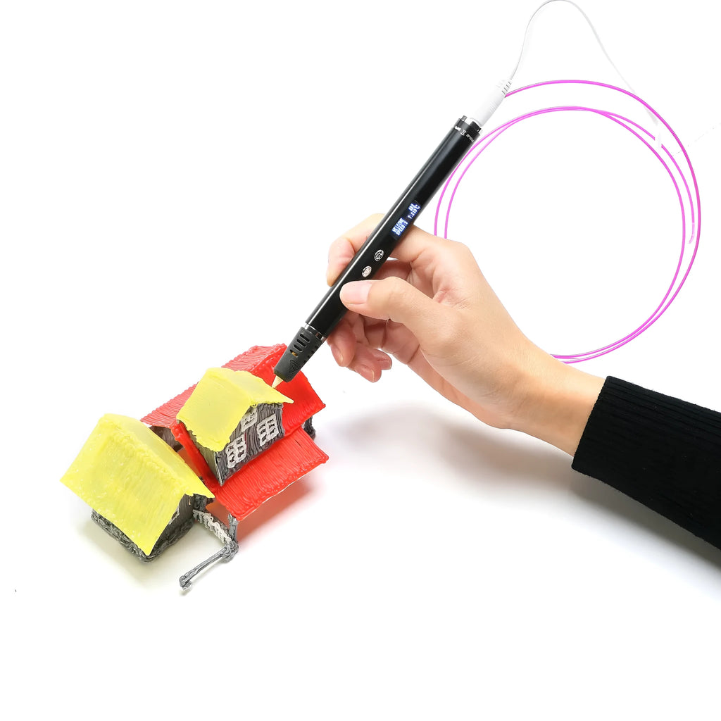 3D printing pen fountain pen DIY educational toy with adjustable speed and FDM technology in black colour