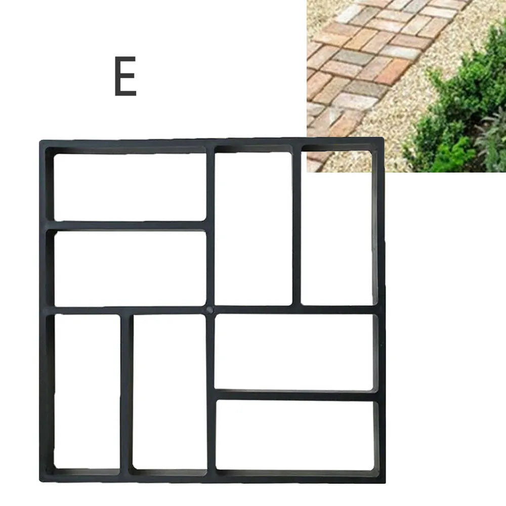 Black plastic goose floor concrete mold 42x43cm for DIY garden path stepping stones