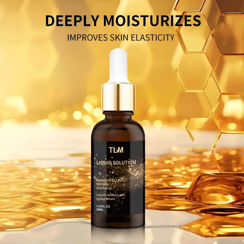 30 ml facial moisturising care solution bottle with hyaluronic acid, approximately 9 cm tall