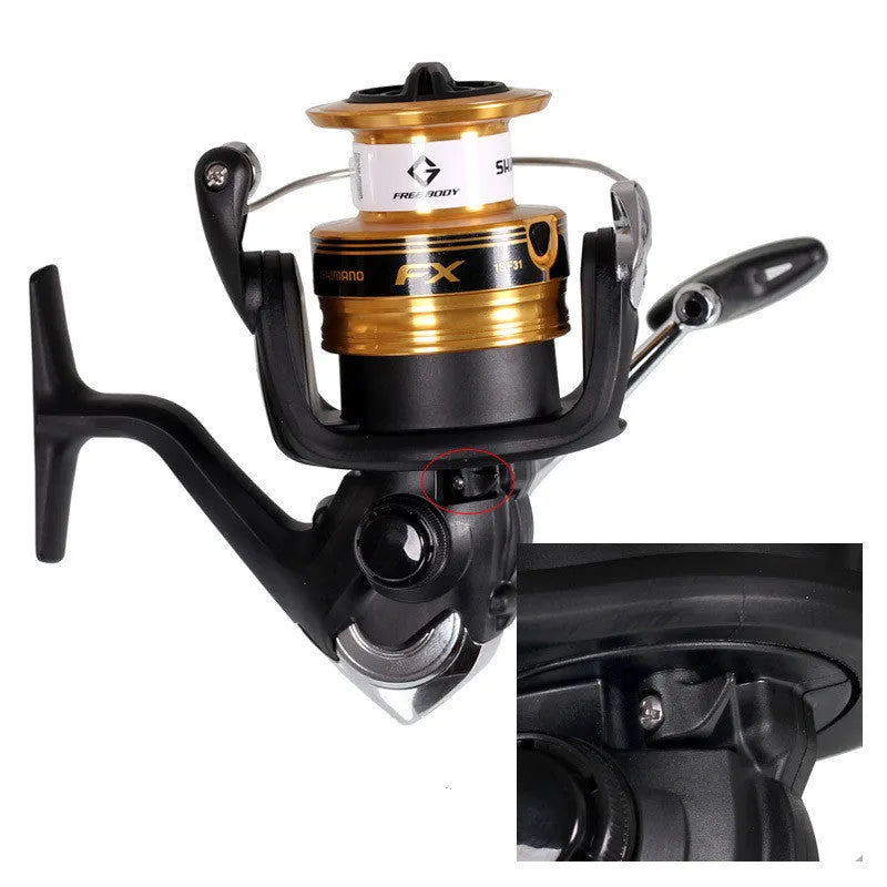 Yellow long cast sea fishing spinning reel available in 2000 2500 2500HG and 4000 sizes