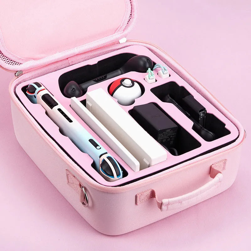 Nintendo Switch storage bag with cat claw design holding 21 game cards