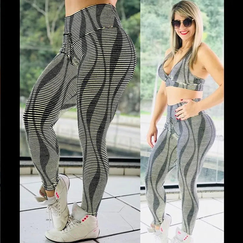 Slim high waist sports leggings in black, polyester spandex, with hip lift and breathable fabric