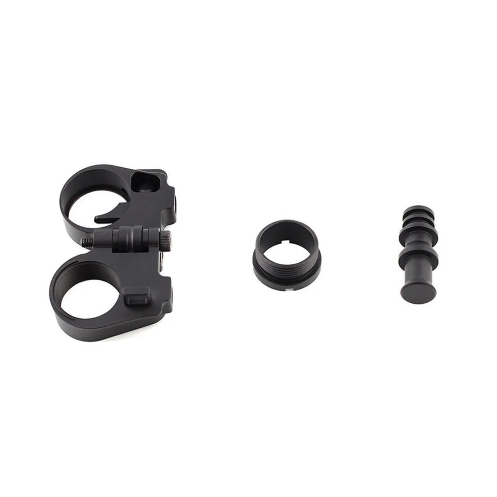 Third generation tactical folding stock adapter for AR-15 and AR-10 rifles in black finish