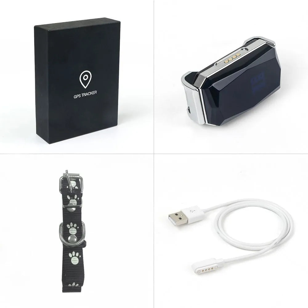 Blue GPS tracker with multiple positioning modes, SOS button, and geo-fence alarm for personal safety