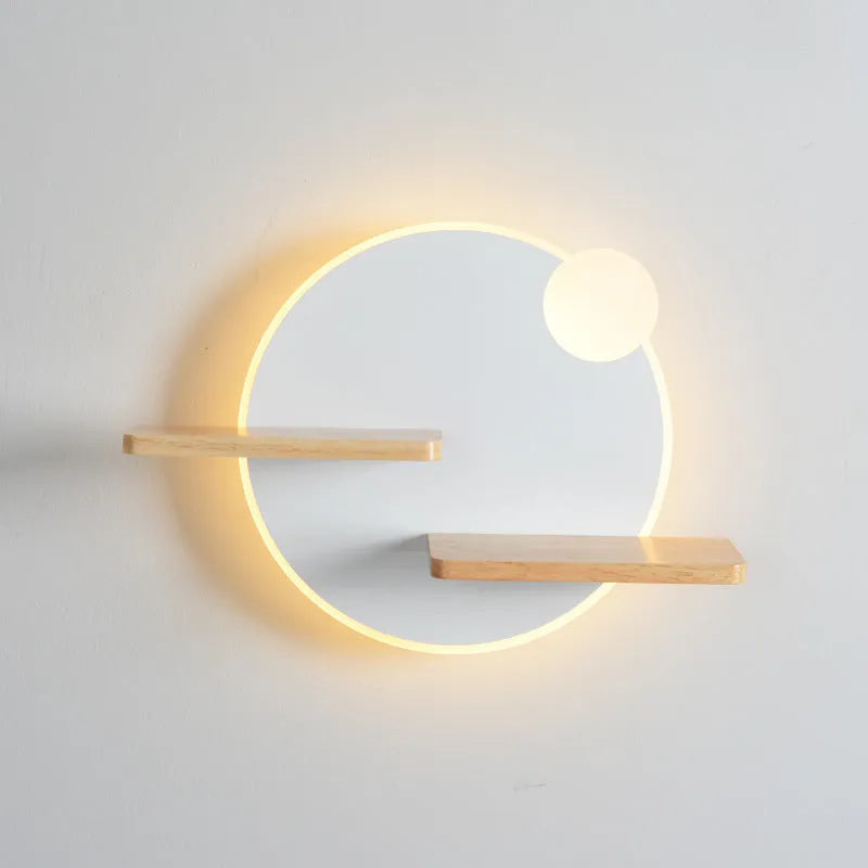 Bedside lamp with phone charging function in round or square design with black, gold or white acrylic shade