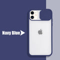 Silicone iPhone case with frosted frame and lens surround in a choice of seven pure colours.