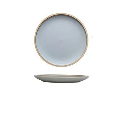 10 inch matte ceramic dinner plate with pure colour finish and sesame point glaze texture