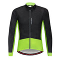 Unisex autumn winter cycling fleece warm jacket in Black Green, 100% polyester, size S to XXL