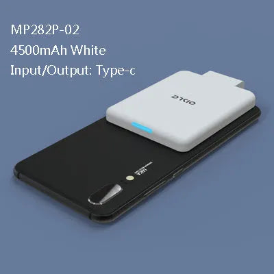 Back clip battery portable charger with magnetic clip in multiple colours