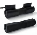 Black 45cm polyester barbell sponge cover for shoulder and neck cushioning during weightlifting and squats
