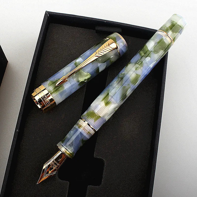 Deep bath green metal pen with three interchangeable tips: 0.5mm, 0.7mm, and 1.0mm