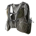Men's gray green functional pocket cotton vest, lightweight loose fit waistcoat with front pockets
