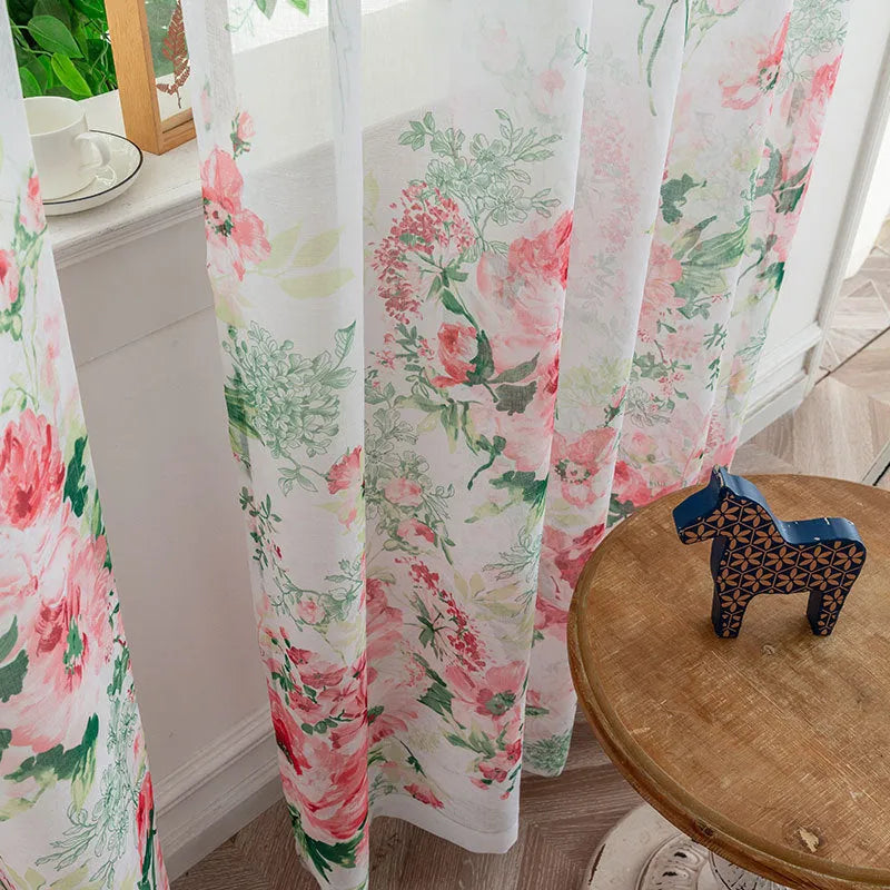 Polyester mesh curtain in beige, light transmission, bedroom window, modern simplicity style