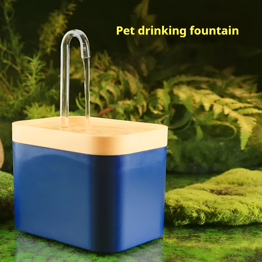 1500ml mute automatic circulating cat water fountain in crystal elbow frosted green with USB anti-dry burning option