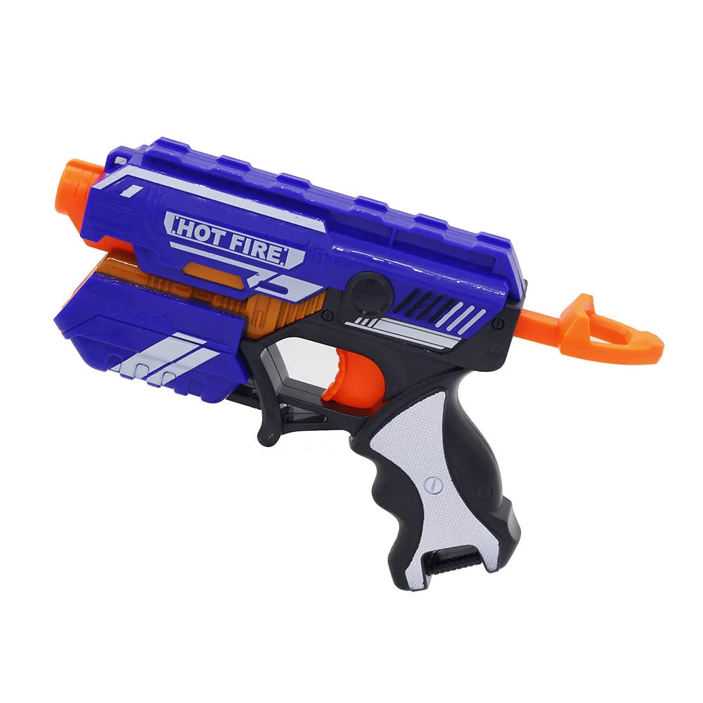 Blue plastic manual soft bullet sniper toy gun for teenagers aged 7-14 years with 10 toy bullets
