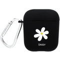 PC material wireless headset back cover compatible with Apple AirPods in black or pink with decorative patterns