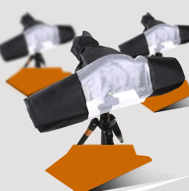 Single lens reflex camera rainproof cover with kangaroo pin fastening system for DSLR protection