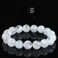Crystal women's bracelet with geometric blizzard snowflake beads and traditional Ruyi Xiangyun motifs