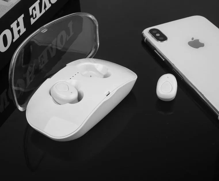 In-ear Bluetooth headset with Bluetooth 5.0, stereo sound, voice control, 15m range, black version