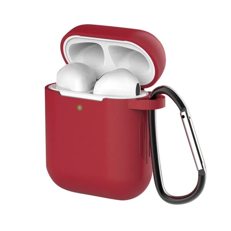 Silicone protective cover for Apple AirPods 1 and 2 wireless charging case in various colours