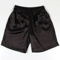 Men's black elastic waist Tai Chi shorts with drawstring for martial arts practice