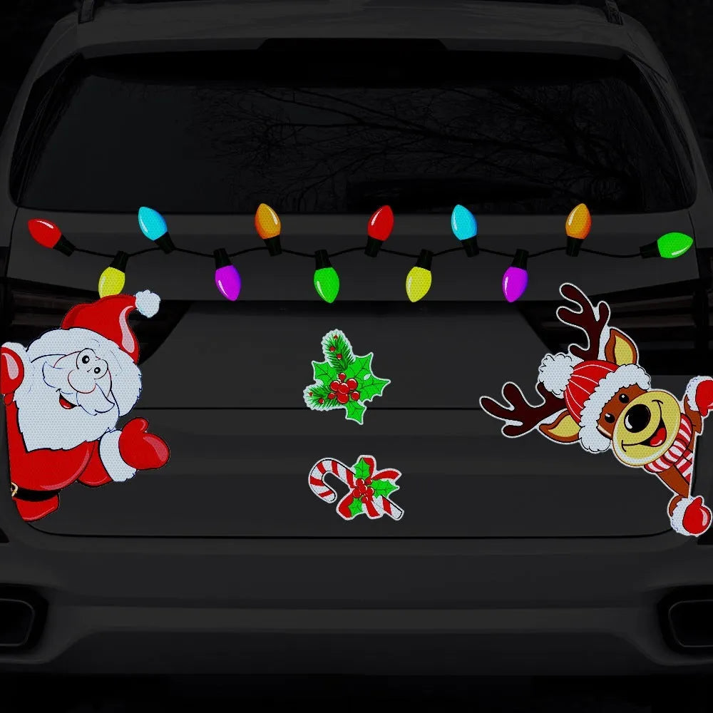 Christmas elk cartoon design magnetic sticker in medium size