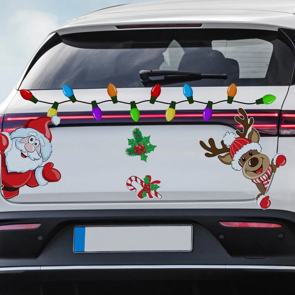 Christmas elk cartoon design magnetic sticker in medium size