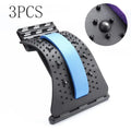 Magnetic spine stretcher lumbar massage board in black, made from ABS material